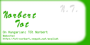 norbert tot business card