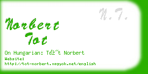 norbert tot business card